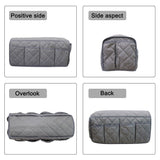 2 Pcs Grey Quilted Sofa Armrest Organizer Caddy - Multi-Pocket Remote Control Holder Bag