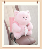 Adorable Pink Pig Tissue Holder for Car - Plush Toy with Storage