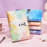A5 Tie-Dye Journal with Combination Lock - 240 Pages, Soft Touch Cover Diary(Pink Green)