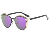 2-pcs Purple Elegant Women's Cat Eye Sunglasses - Anti-Glare, Lightweight Frame