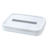 2-pcs White Silicone Tissue Box Holder - Automatic Self-Lowering Dispenser