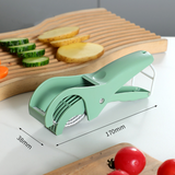 2 pcs Green 5-Blade Fruit & Vegetable Slicer for Crinkle Cuts - Kitchen Gadget