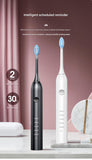 Advanced Sonic Toothbrush: 5 Cleaning Modes, 2-Min Timer, USB Fast Charge, Purple (4 brush heads)