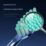 Advanced Sonic Toothbrush: 5 Cleaning Modes, 2-Min Timer, USB Fast Charge, Purple (4 brush heads)