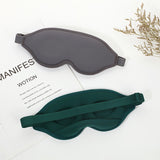 2 Pcs Grey 3D Contoured Eye Mask - Total Blackout, Pressure-Free Memory Foam, Skin-Friendly & Breathable for Deep Rest