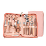 30-Piece Professional Manicure & Pedicure Set,Stainless Steel Grooming Kit(Rose Gold)