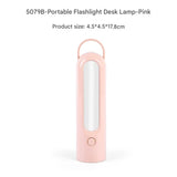 2-in-1 Portable LED Camping Lantern & Flashlight - USB Rechargeable, Dual Light Modes(Handle model pink)