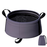 2 Pcs Dark Purple Ultra-Lightweight Collapsible Travel Basin - Waterproof Folding Bucket for Camping, Hiking & Outdoors (8.5L)