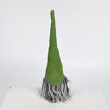 2 Pcs Charming Green Gnome - Plush Faceless Gonk with Long Dangle Legs - Adorable Shelf Sitter Home Decor Accent