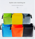 Yellow 25L Collapsible Bucket - Heavy-Duty PVC Waterproof Folding Pail for Fishing, Camping & Car Washing