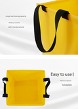 Yellow 25L Collapsible Bucket - Heavy-Duty PVC Waterproof Folding Pail for Fishing, Camping & Car Washing