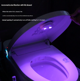 2 Pcs White Automatic UVC Toilet Sanitizer Light - Rechargeable Portable Sterilizer for Bathroom Hygiene