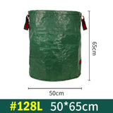 2PCS 128L(50cm*65cm) Heavy-Duty Foldable Garden Leaf Bag - Large-Capacity Horizontal Dustpan