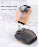 2-Pices Orange Ergonomic Wearable Hydration Flask - Hands-Free Wrist Water Bottle for Running & Sports