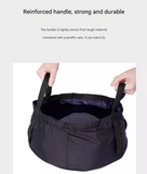 2PCS Blue 8.5L Portable Folding Water Basin - Collapsible Bucket with Carry Bag for Camping & Travel