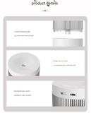 2-Piece Grey Mini Desktop Humidifier - Portable Mist Maker for Home and Car Use