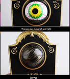 2-Piece White Halloween Animated Eyeball Doorbell - Spooky Light-Up Prop with Scary Sounds for Party & Door Decoration