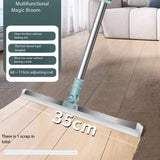 2 PCS Multi-Surface Silicone Squeegee Broom - Extendable & 180 degree Rotatable for Wet/Dry Cleaning(35cm)