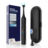 2-in-1 Sonic Electric Toothbrush & Power Flosser Kit - 3 Modes, 31000VPM, IPX7 Waterproof, with Travel Case(black)