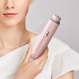 2-in-1 Women's Electric Body Shaver & Facial Trimmer - IPX7 Waterproof, Dual Head with Ceramic Blades, USB Rechargeable(Pink)