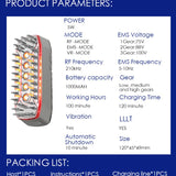 Advanced 4-in-1 Hair Growth Comb with LLLT, RF, EMS & Vibration Massage(White)