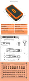 38-Piece Ratchet Screwdriver & Socket Wrench Set - Professional Multi-Bit Repair Tool Kit with Portable Case(orange)