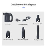 High-Power Corded Electric Air Duster & Blower - 35000RPM Multi-Purpose Cleaner with 4 Nozzles(black)