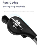 2pc Multifunctional Safe-Cut Can Opener - Smooth Edge, Ergonomic Handle(black)