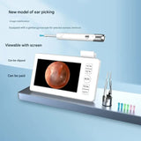 All-in-One Wireless Visual Ear Cleaner Kit with 4.3" IPS Display Screen(white)