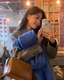 2pc Luxuriously Soft Winter Scarf with Tassel Fringe - Ultra Cozy & Warm Neck Wrap(Lake Blue)