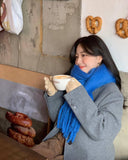 2pc Luxuriously Soft Winter Scarf with Tassel Fringe - Ultra Cozy & Warm Neck Wrap(Brown)