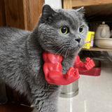 2pc Hilarious Muscle Arm Pet Costume Prop - Funny Novelty Arms for Cats & Small Dogs(black)