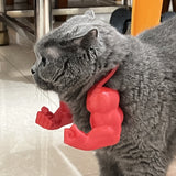 2pc Hilarious Muscle Arm Pet Costume Prop - Funny Novelty Arms for Cats & Small Dogs(blue)