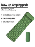 2pc Ultralight Inflatable Camping Sleeping Mat with Integrated Pillow - Waterproof 40D Nylon TPU(Camouflage)
