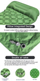 2pc Ultralight Inflatable Camping Sleeping Mat with Integrated Pillow - Waterproof 40D Nylon TPU(Camouflage)