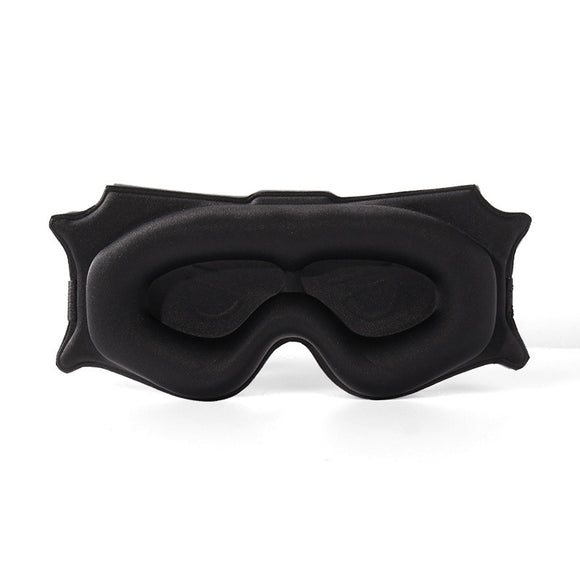 3pc 6D Contoured Zero-Pressure Sleep Mask - 360 Light Blocking Eye Mask with Adjustable Strap(black)