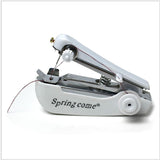 2 Pcs White Portable Mini Handheld Sewing Machine - Manual Stitching Tool for Quick Fabric Repairs