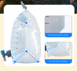 2 Pcs Grey 8L Foldable Water Bag - Large Capacity Portable Water Carrier with Spigot for Camping & Outdoors