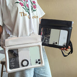 2 Pcs White Cute Floating Waterproof Pouch - Touch-Sensitive Screen & Adjustable Strap