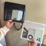 2 Pcs White Cute Floating Waterproof Pouch - Touch-Sensitive Screen & Adjustable Strap