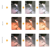 2 Pcs Pink USB Rechargeable Clip-on LED Book Light - 3 Color Modes & Dimmable Brightness for Eye-Caring Reading