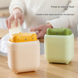 2 Pcs ( Green + Yellow ) Cute Cat Press-to-Dispense Soap Pump & Sponge Caddy for Kitchen Sink