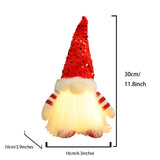 2 Pcs Red Charming Light-Up Christmas Gnome - Festive Nordic Plush Holiday Decoration