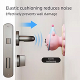 3 Pcs (Pink + Brown + Yellow) Adorable Bear Wall Protector - Multi-Use Self-Adhesive Door Stopper Bumper