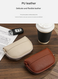 3 Pcs ( 1 Brown+ 1 Grey + 1 Beige) Elegant Faux Leather Coin Purse - Mini Zipper Pouch & Compact Card Holder Wallet