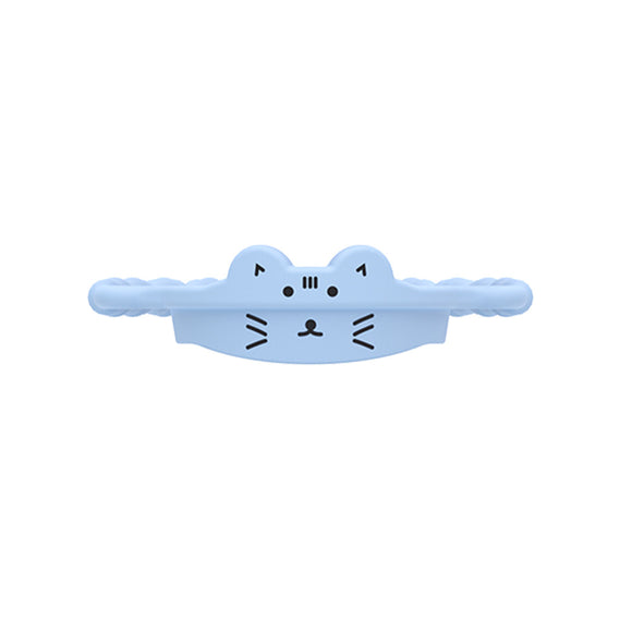 2 Pcs Blue Cat Adorable Animal Silicone Cup Carrier - Portable Reusable Handle for Water Cup(cup not included)