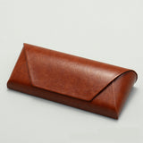 2 Pcs ( 1 Brown + 1 Black ) Vintage Style PU Leather Eyewear Case - Protective Hard Shell with Soft Lining