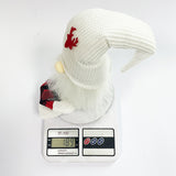 2-Pack Christmas Gnome Decorations - Red & White Long Leg Faceless Santa Elf Plush Ornaments