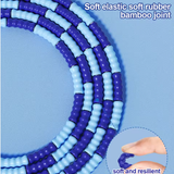 10 Pcs Purple Soft Beaded Jump Ropes, Tangle-Free Beaded Jump Rope - Adjustable Segmented Skipping Rope for Kids & Adults Fitness