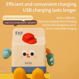 Adorable Milk Carton LED Night Light - USB Rechargeable Silicone Lamp with Tap Control, Timer & 3 Brightness Levels